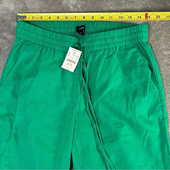 J Crew Factory Women’s Linen Blend Elastic Waist Pants Kelly Green Size 8P NWT - Picture 5 of 10